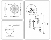 Накладной светильник Ambrella Light LH LH31141 цвет плафона/подвески Прозрачный, цвет арматуры Хром-7