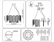 Подвесной светильник Ambrella Light LH LH31201 цвет плафона/подвески Светло-серый, цвет арматуры Никель-7