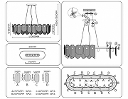 Подвесной светильник Ambrella Light LH LH31255 цвет плафона/подвески Прозрачный, цвет арматуры Латунь-8