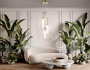 Подвесной светильник Ambrella Light LH LH53257 цвет плафона/подвески Белый, цвет арматуры Латунь-6