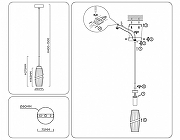 Подвесной светильник Ambrella Light LH LH55208 цвет плафона/подвески Прозрачный, цвет арматуры Латунь-6