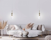 Подвесной светильник Ambrella Light LH LH55208 цвет плафона/подвески Прозрачный, цвет арматуры Латунь-5