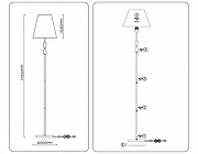 Торшер Ambrella Light LH LH75059 цвет плафона/подвески Зеленый, цвет арматуры Латунь-6
