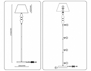 Торшер Ambrella Light LH LH75265 цвет плафона/подвески Белый, цвет арматуры Никель-7