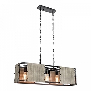 Подвесной светильник Lussole LSP-6075 цвет плафона/подвески Серый, Черный, цвет арматуры Черный-1