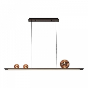 Подвесной светильник Lussole Fishers LSP-7455 цвет плафона/подвески Оранжевый, цвет арматуры Медь, Черный-1