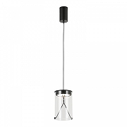 Подвесной светильник Lussole Smith LSP-7472 цвет плафона/подвески Прозрачный, цвет арматуры Черный-1