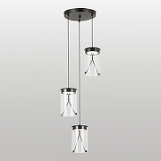 Подвесной светильник Lussole Smith LSP-7473 цвет плафона/подвески Прозрачный, цвет арматуры Черный-1