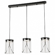 Подвесной светильник Lussole Smith LSP-7474 цвет плафона/подвески Прозрачный, цвет арматуры Черный