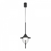 Подвесной светильник Lussole LSP-7482 цвет плафона/подвески Белый, Прозрачный, цвет арматуры Черный-1
