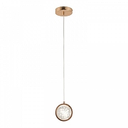 Подвесной светильник Lussole LSP-7510 цвет плафона/подвески Прозрачный, цвет арматуры Золото-3