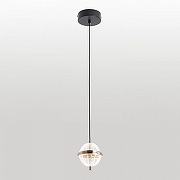 Подвесной светильник Lussole LSP-7513 цвет плафона/подвески Прозрачный, цвет арматуры Золото-1