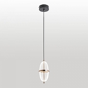 Подвесной светильник Lussole LSP-7515 цвет плафона/подвески Прозрачный, цвет арматуры Золото-1