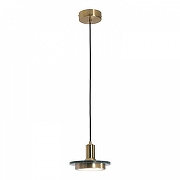 Подвесной светильник Lussole LSP-7520 цвет плафона/подвески Бронза, Зеленый, цвет арматуры Бронза-1