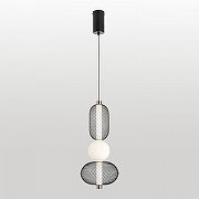 Подвесной светильник Lussole LSP-7530 цвет плафона/подвески Бронза, Черный, цвет арматуры Золото, Черный-1