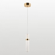 Подвесной светильник Lussole LSP-7534 цвет плафона/подвески Прозрачный, цвет арматуры Золото-1