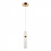 Подвесной светильник Lussole LSP-7534 цвет плафона/подвески Прозрачный, цвет арматуры Золото-2