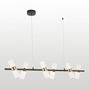 Подвесной светильник Lussole LSP-7536 цвет плафона/подвески Прозрачный, цвет арматуры Золото, Черный-1