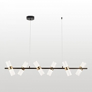 Подвесной светильник Lussole LSP-7536 цвет плафона/подвески Прозрачный, цвет арматуры Золото, Черный-3