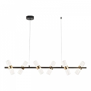 Подвесной светильник Lussole LSP-7536 цвет плафона/подвески Прозрачный, цвет арматуры Золото, Черный-4