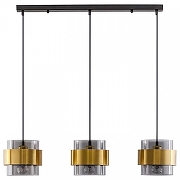 Подвесной светильник Lussole Mitchel LSP-8995 цвет плафона/подвески Бронза, Серый, цвет арматуры Черный