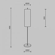Торшер Maytoni MOD437FL-01B цвет плафона/подвески Белый, цвет арматуры Черный-5