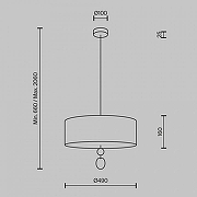 Подвесной светильник Maytoni MOD437PL-05B цвет плафона/подвески Белый, цвет арматуры Черный-5