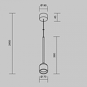 Подвесной светильник Maytoni Apex O491PL-L6W3K цвет плафона/подвески белый, цвет арматуры черный-9