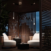 Подвесной светильник Maytoni Apex O491PL-L6W3K цвет плафона/подвески белый, цвет арматуры черный-7