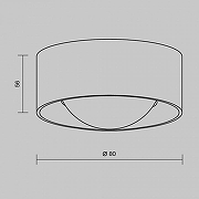 Накладной светильник Maytoni Lumina O498CL-L7B3K цвет плафона/подвески черный, цвет арматуры черный-7