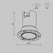Встраиваемый светильник Maytoni Grit O501DL-L10B3K цвет черный-6