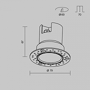 Встраиваемый светильник Maytoni Grit O501DL-L5B3K цвет черный-7