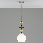 Подвесной светильник Moderli Charm V11180-1P цвет плафона/подвески Белый, цвет арматуры Желтый, Золото, Фиолетовый-2
