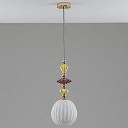 Подвесной светильник Moderli Charm V11180-1P цвет плафона/подвески Белый, цвет арматуры Желтый, Золото, Фиолетовый-4