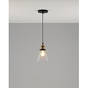 Подвесной светильник Moderli Single V11428-1P цвет плафона/подвески Прозрачный, цвет арматуры Золото, Черный-4