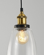 Подвесной светильник Moderli Single V11517-1P цвет плафона/подвески Прозрачный, цвет арматуры Золото, Черный-6