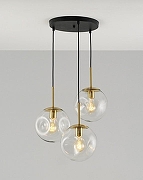 Подвесной светильник Moderli Amo V11522-3P цвет плафона/подвески Прозрачный, цвет арматуры Золото, Черный-1