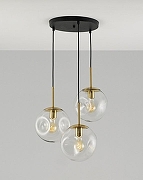 Подвесной светильник Moderli Amo V11522-3P цвет плафона/подвески Прозрачный, цвет арматуры Золото, Черный-3