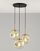 Подвесной светильник Moderli Amo V11523-3P цвет плафона/подвески Коричневый, цвет арматуры Золото, Черный-2