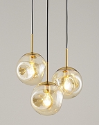 Подвесной светильник Moderli Amo V11523-3P цвет плафона/подвески Коричневый, цвет арматуры Золото, Черный-4