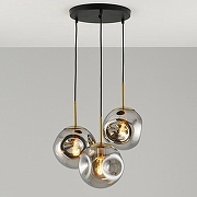 Подвесной светильник Moderli Amo V11524-3P цвет плафона/подвески Светло-серый, цвет арматуры Золото, Черный-1