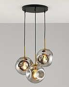 Подвесной светильник Moderli Amo V11524-3P цвет плафона/подвески Светло-серый, цвет арматуры Золото, Черный-4