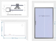 Душевой уголок STWORKI Эстерсунд 110x80 профиль Черный матовый стекло прозрачное-9