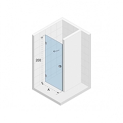 Душевая дверь Riho SZ Scandic NXT X101 78 L G00983121 профиль Черный матовый стекло прозрачное-2
