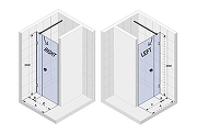 Душевая дверь Riho SZ Scandic NXT X102 138 L G001015121 профиль Черный матовый стекло прозрачное-3