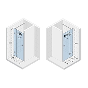 Душевая дверь Riho SZ Scandic NXT X104 118 R G001026121 профиль Черный матовый стекло прозрачное-3