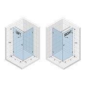 Душевой уголок Riho SZ Scandic NXT X201 97х87 L G001041121 профиль Черный матовый стекло прозрачное-1
