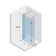 Душевой уголок Riho SZ Scandic NXT X202 116х77 G001049121 профиль Черный матовый стекло прозрачное-1