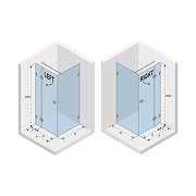 Душевой уголок Riho SZ Scandic NXT X203 137х87 R G001070121 профиль Черный матовый стекло прозрачное-1