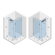 Душевой уголок Riho SZ Scandic NXT X204 97х77 L G001081121 профиль Черный матовый стекло прозрачное-1